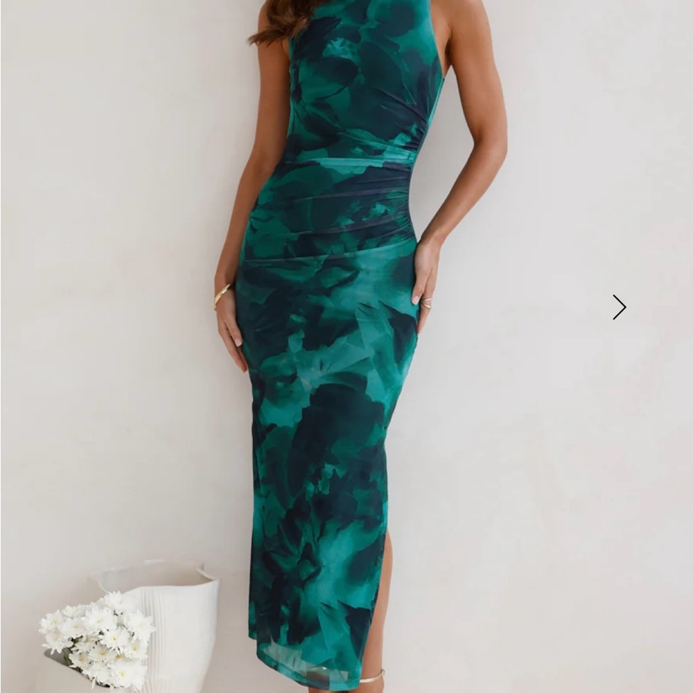 Hello Molly For the Party Mesh Maxi Dress - Green